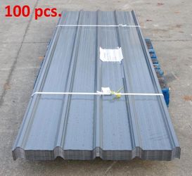[100] ABOSS 10' x 3' Corrugated Steel Panels, Baked Paint Surface, Unused