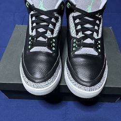 Jordan 3 Retro Green Glow 2024  Size 12