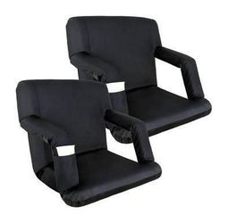 Free 🎁with purchase New ZenStyle Black Stadium Seats with Cushion (2 Count)