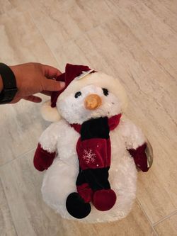 New- Holiday Time Snowman Stuffed Animal