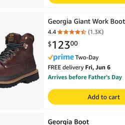 Georgia Work   Boot. Size 12.