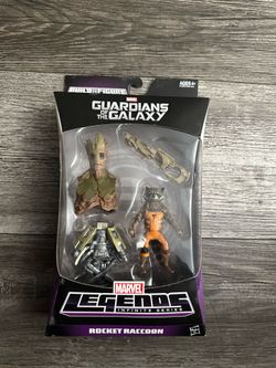 Marvel Legends Rocket Racoon Figure Groot Wave Guardians Of The Galaxy