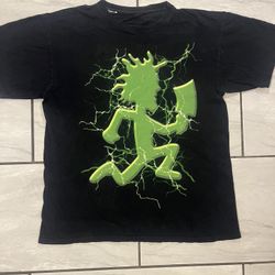 Vintage 90s Psychopathic Records Detroit Hatchetman Black Lightening Sz L