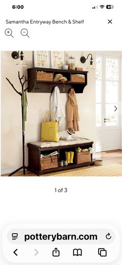 SAMANTHA ENTRY WAY BENCH AND SHELF