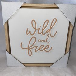 New Framed Canvas Boho Wall Decor Wild And Free