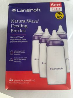 Brand new Brand new lansinoh baby bottles (11 oz - 4 pack)