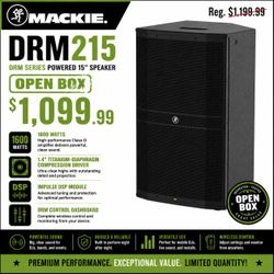 Mackie DRM Series DRM215 Powered 15" Speaker with DSP 1600 Watts 🚨 Payment Options Available 🚨 No Credit Needed 🚨