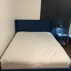 Queen Mattress W/HeadBoard..