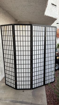 4-Panel Shoji Room Divider Screen