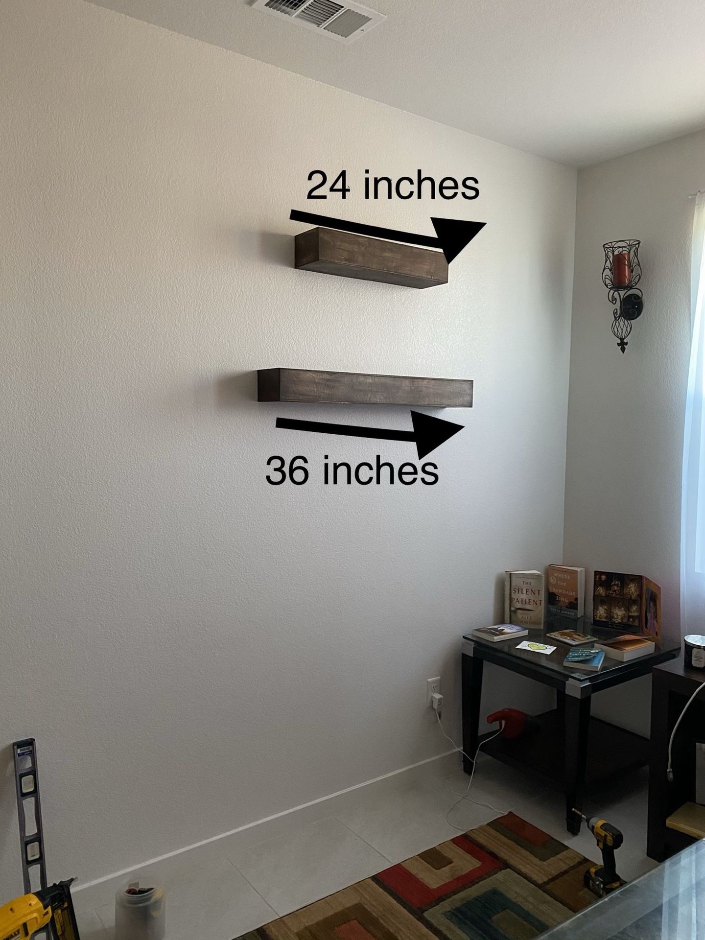 Floating shelves