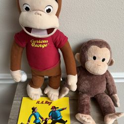 Curious George Plush and Book Lot $7 for All xox