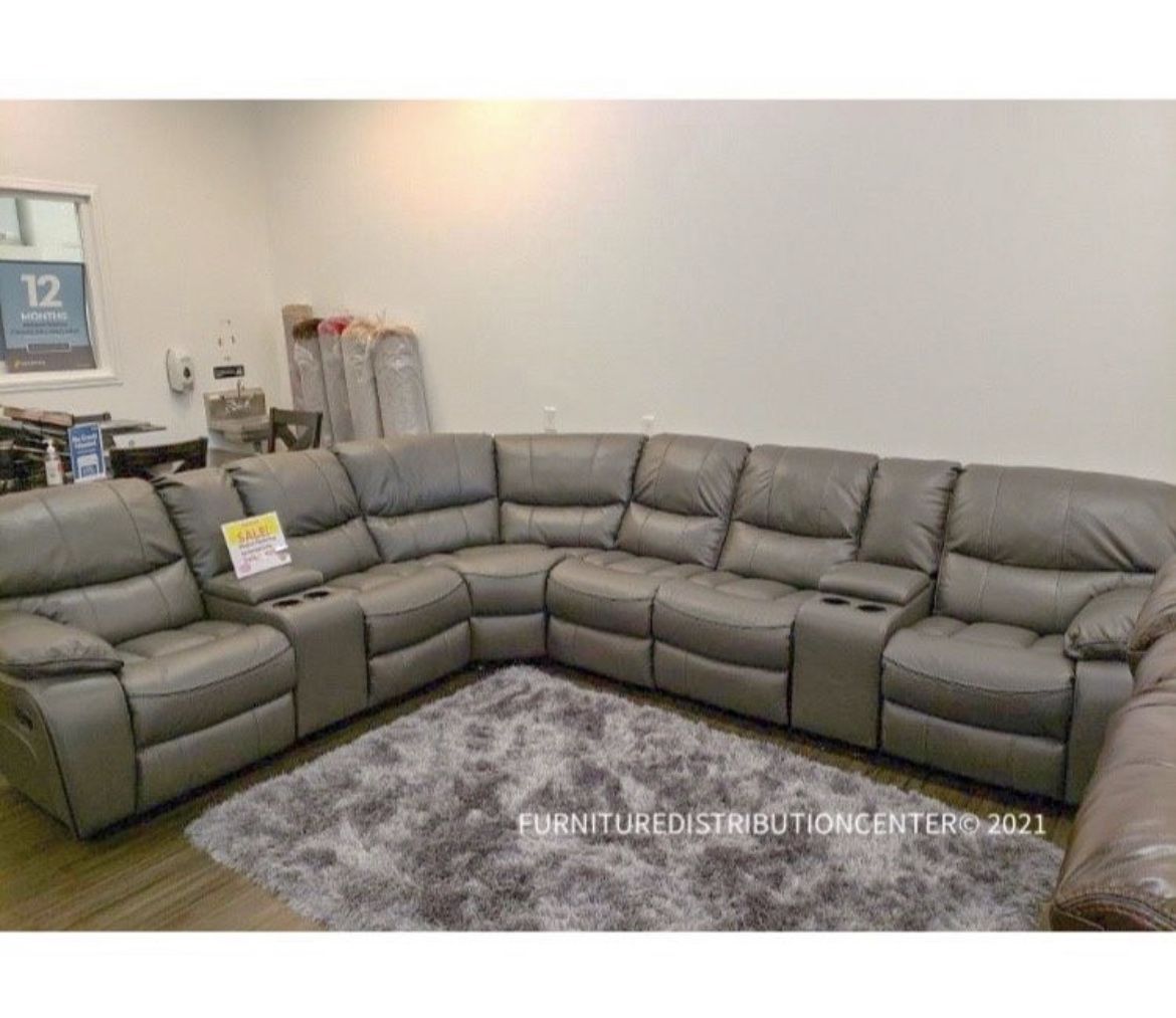 Madrid Gray Recliner Sectional ** Brandon Mall ** $50 Down No Credit Needed