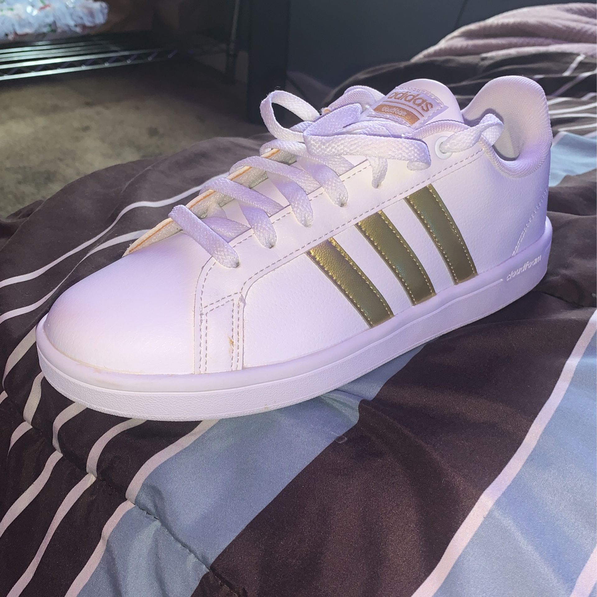 Adidas White And Gold 
