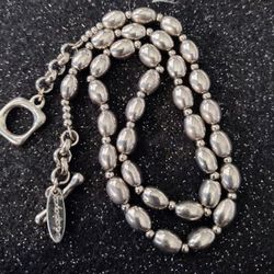 16" SOHO Design Silver Bead Necklace