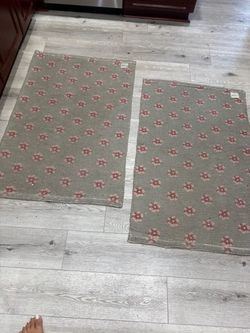2 reversible area rugs