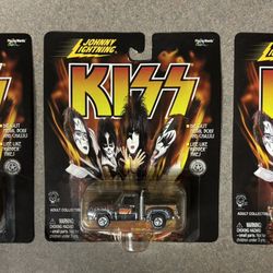 KISS - 3 Johnny Lightning Die Cast Cars 