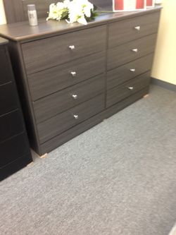 8 drawer dresser grey