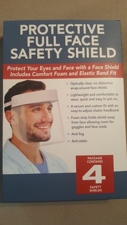 Full face safety protective shield mask