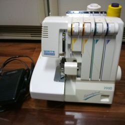 Excellent White Speedylock Serger Sewing Machine Model 299/299D w/Pedal