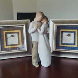 Willow Tree Figurine Promise Love Couple with 2 Frames 