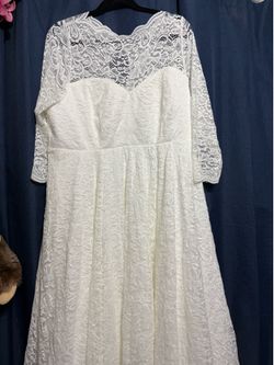 Torrid - Ivory tea length wedding dress size 2