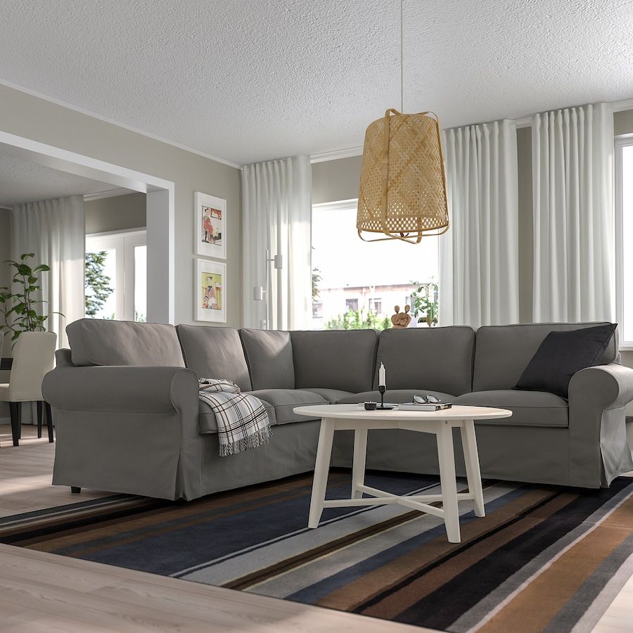 IKEA UPPLAND Sectional, 4-seat corner, Hakebo dark gray
