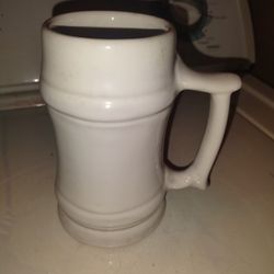 White Frankoma Pottery Stein Mug 