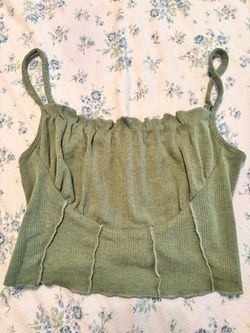 Tilly’s/West of Melrose Sage Green Cami Crop Top/Tank Top