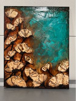 Original Acrylic Mixed Media Painting – “Poppies Composition #7” by Sarah Forbes