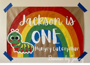 Birthday hand painted banner