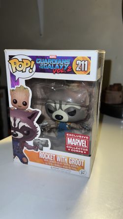 Rocket And Groot Marvel Collector Corps Funko Pop 