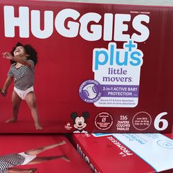 Huggies Little Movers Plus Size 6/116 Diapers 