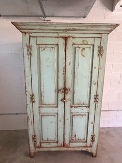 From Santa Fe, NM Unique Vintage Wardrobe.  Armoire.  Storage Cabinet. 45 x 25 x 72”