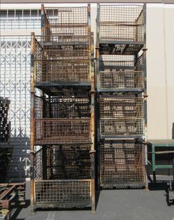 LARGE STEEL / METAL BINS BASKETS