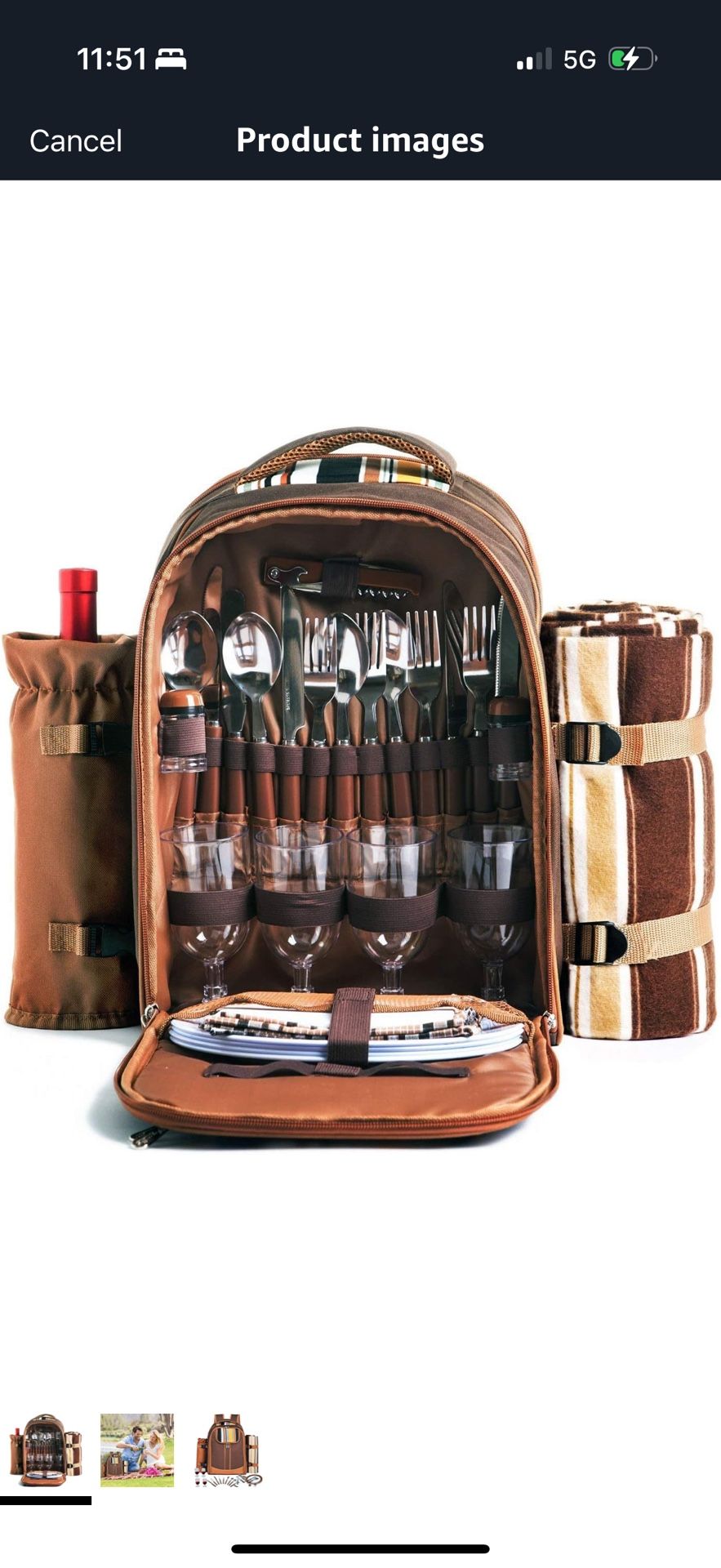 Picnic Backpack With Cooler compartments
