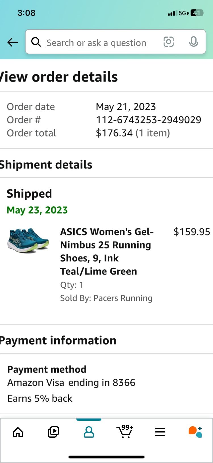 ASICS Gel Nimbus Women Size 9