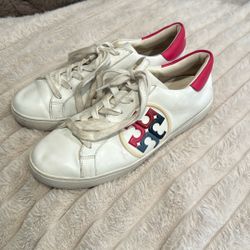 Women’s Tory Burch Leigh Logo Sneakers. Size 9.5