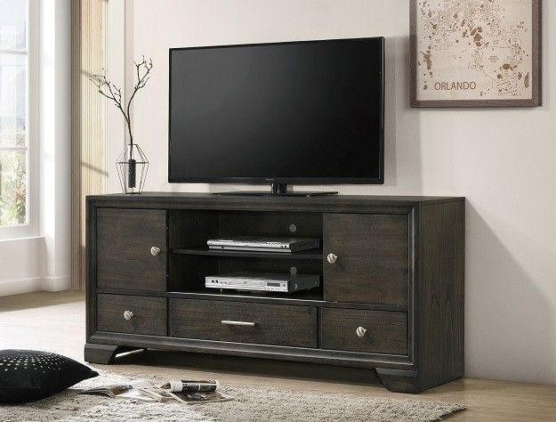 Tv Stand Dark Grey Finish, New Especial Price 