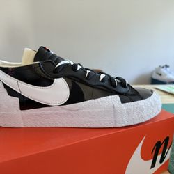 Nike Blazer Low Sacai Black Patent Leather DM6443-001 Men’s Sz 11.5