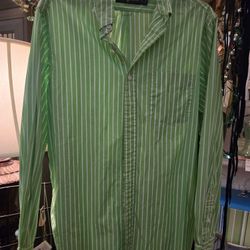 Men's Large, Ralph Lauren 100% Cotton Button Front Shirt ⁹