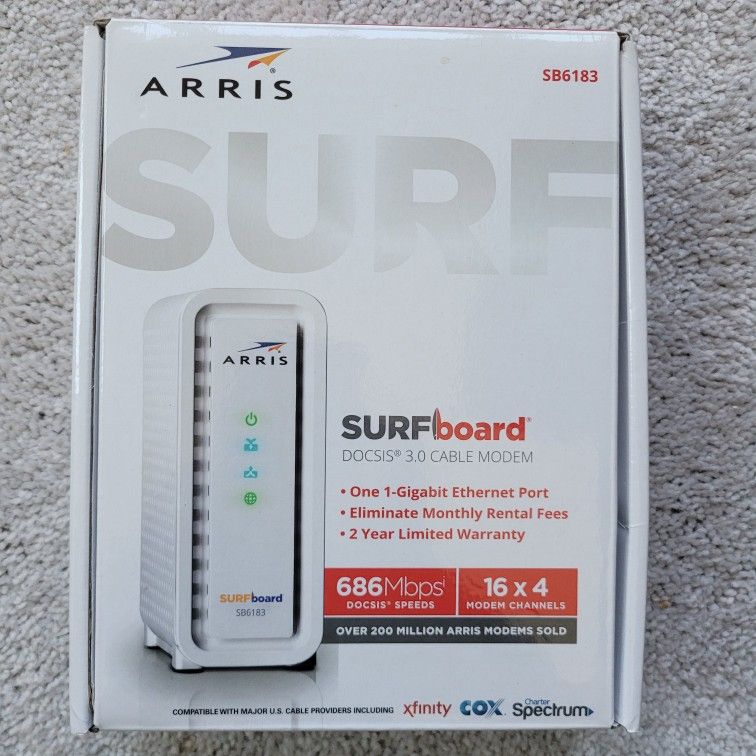 ARRIS - SURFboard 16 x 4 DOCSIS 3.0 Cable Modem - White

