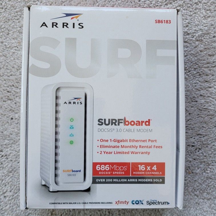 ARRIS - SURFboard 16 x 4 DOCSIS 3.0 Cable Modem - White