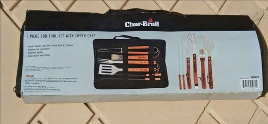 Char-Broil 7 Piece BBQ Tool Set with Zipper Case