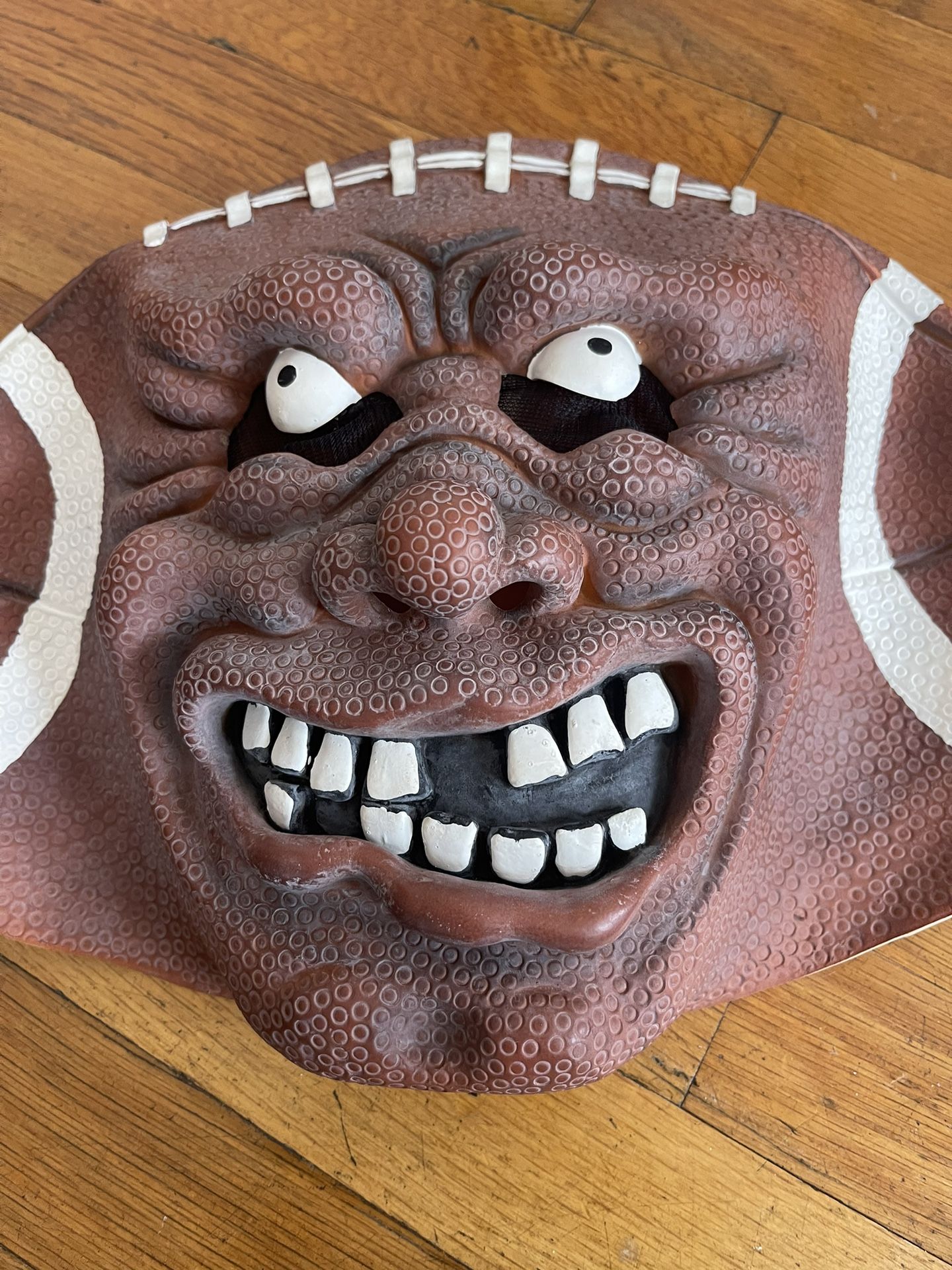 Vtg 2000 Nightview Football Head Full Head Rubber Mask Costume Super Fan Mascot