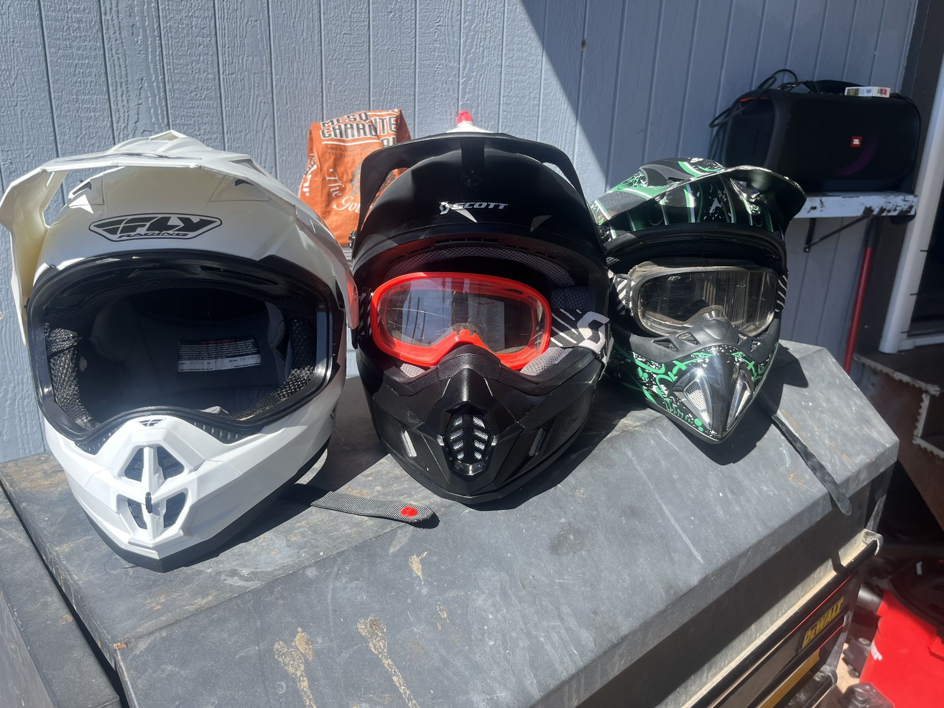 atv helmets selling (3 bundle)