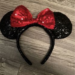 Black Sequin Disney Mickey Ears 