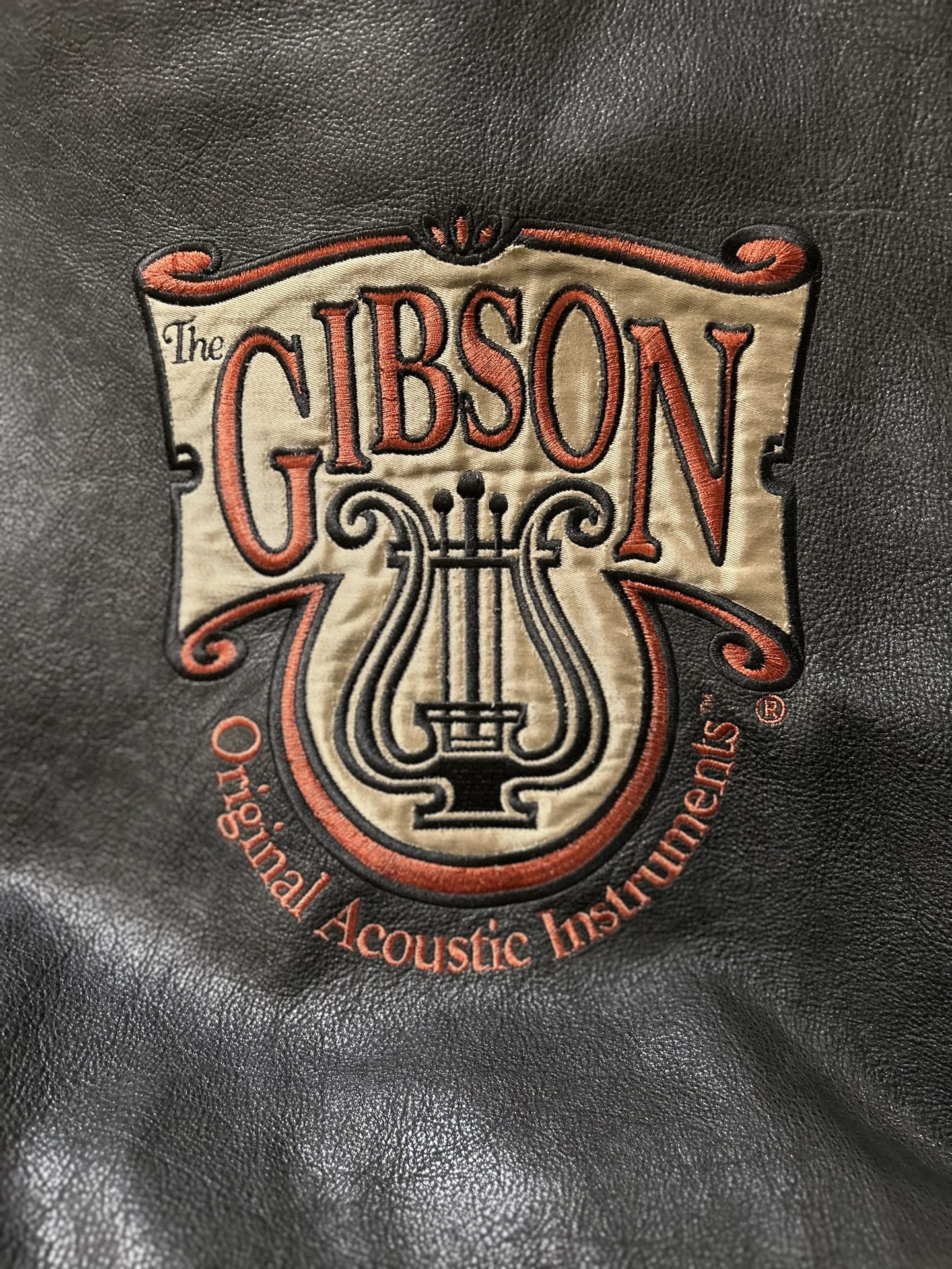 Collectible Gibson Musical Instruments, Bluegrass, Showcase, Nashville, Vintage leather Jacket