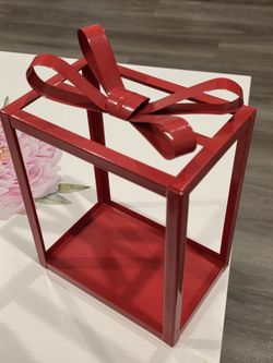 Red Metal Tray (gift box display tray)