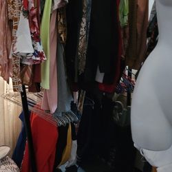 Small Used Women's Clothes & Racks