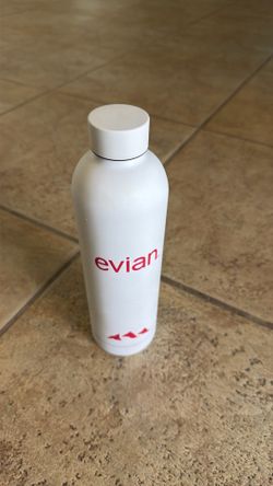 Evian stainless steel water bottle